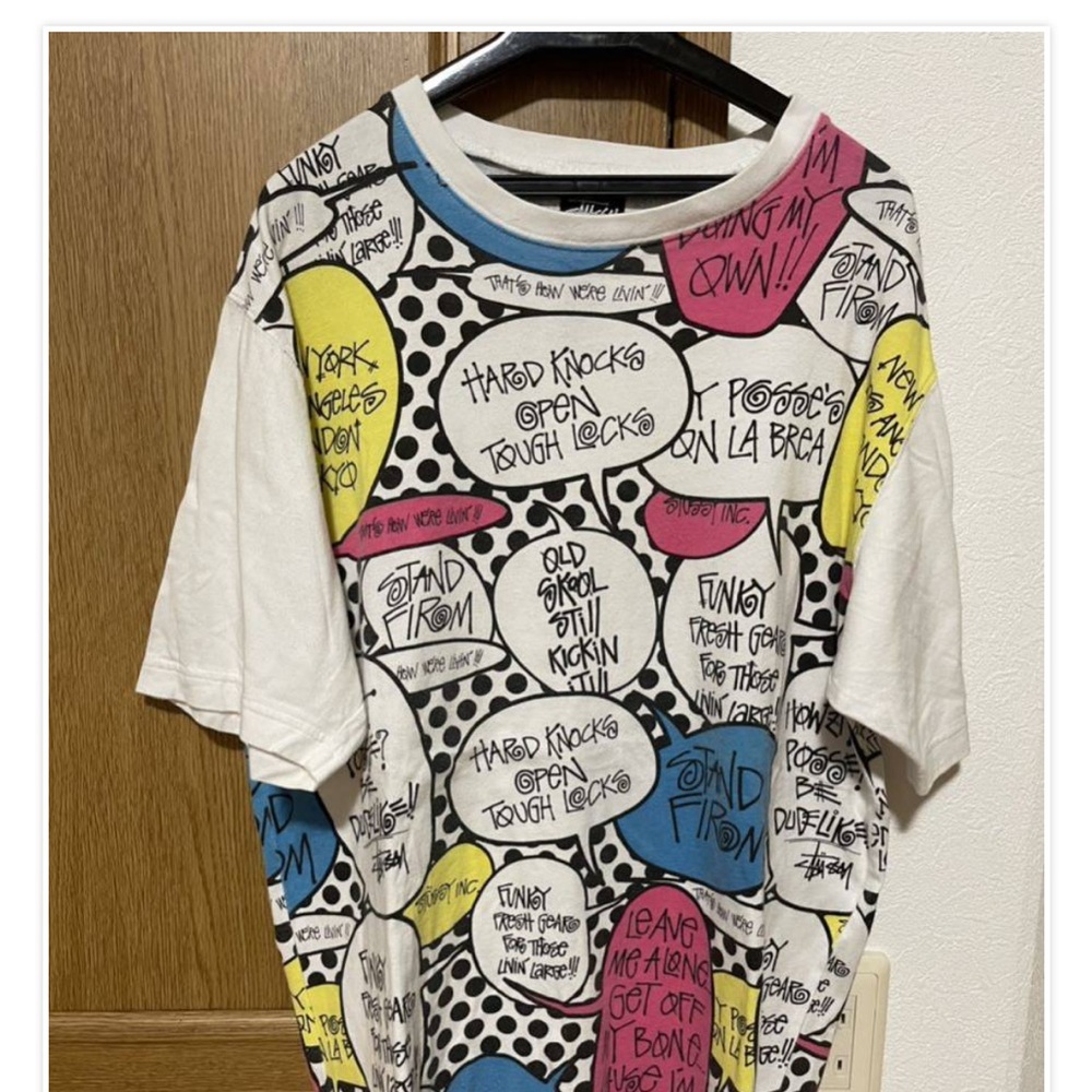 Stussy Tshirt vintage rare pop art design Y2K streetwear